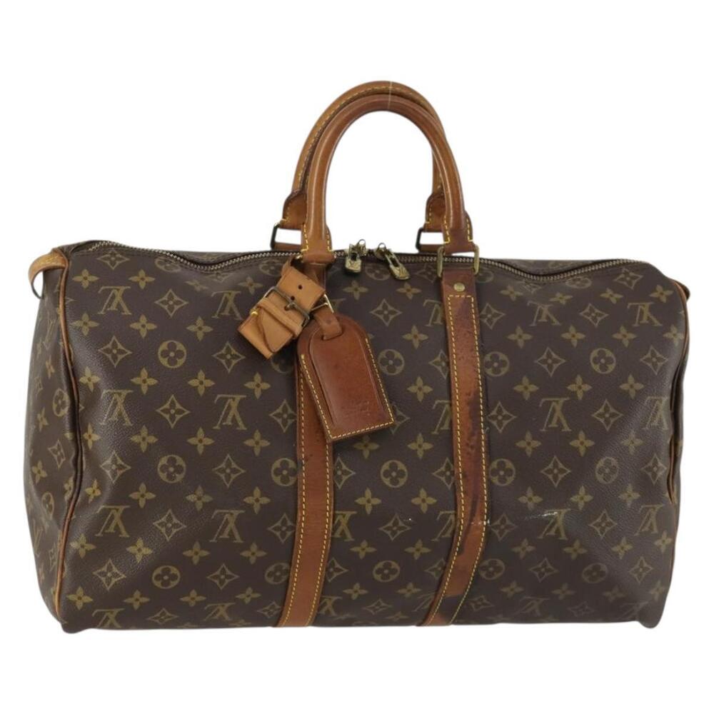 LOUIS VUITTON Monogram Keepall 45 Boston Bag M41428 LV Auth bs31942